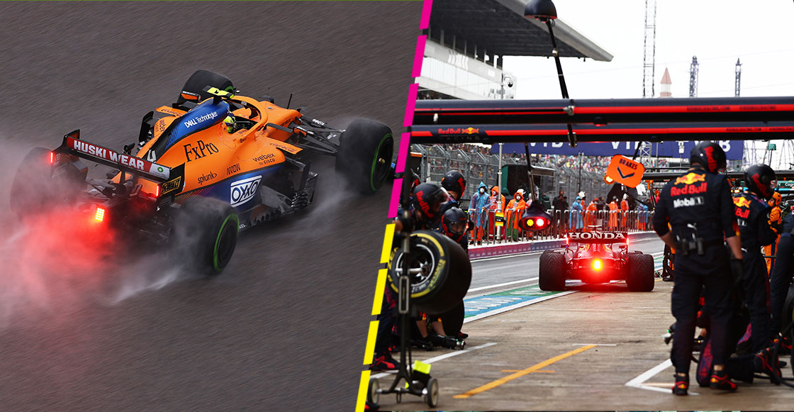 El osote de Lando Norris chamaqueado por Hamilton y el polémico sacrificio de Red Bull con Checo Pérez en el GP de Rusia