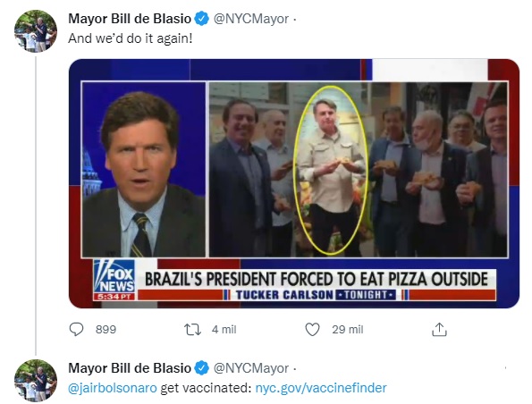 de blasio nueva york bolsonaro