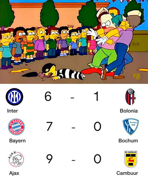 Las goleadas de terror en Europa