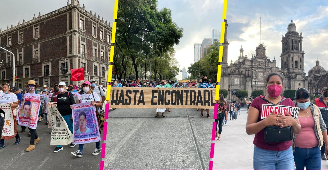 La marcha a 7 años de la desaparición de los 43 normalistas de Ayotzinapa
