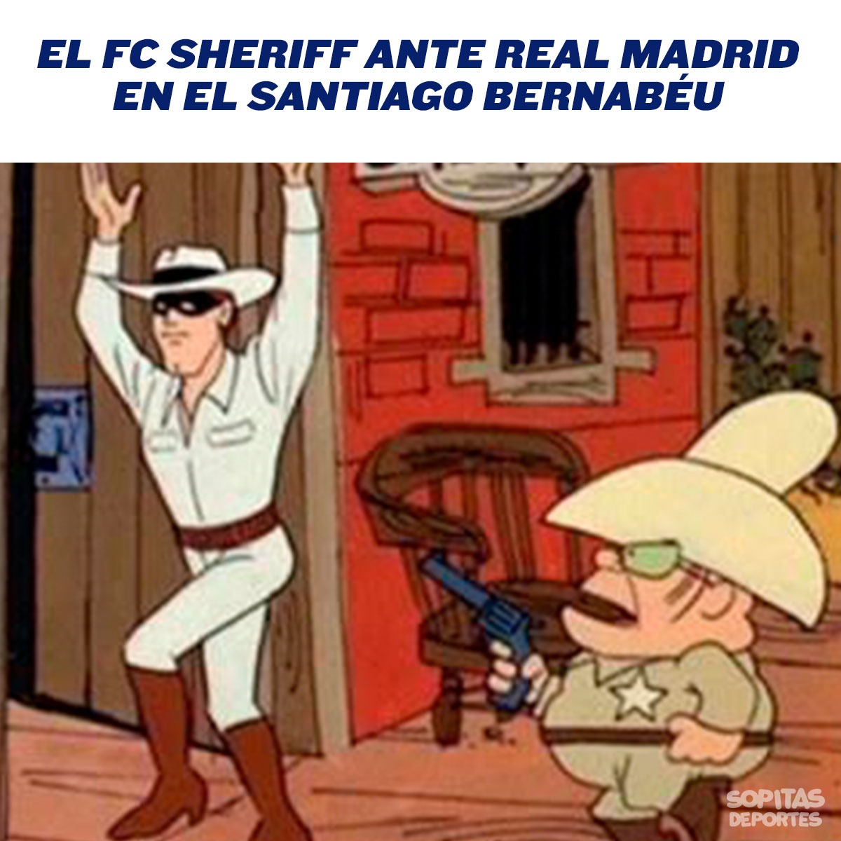 Meme victoria Sheriff Tiraspol sobre el Real Madrid