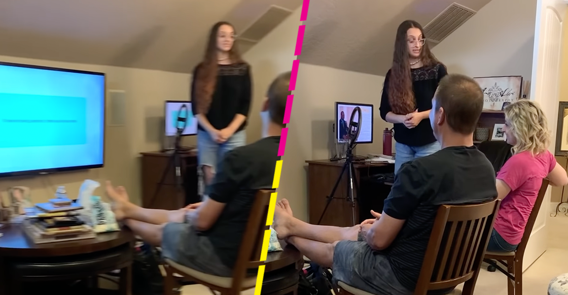 Mujer revela a sus papás que es stripper con una presentación de PowerPoint