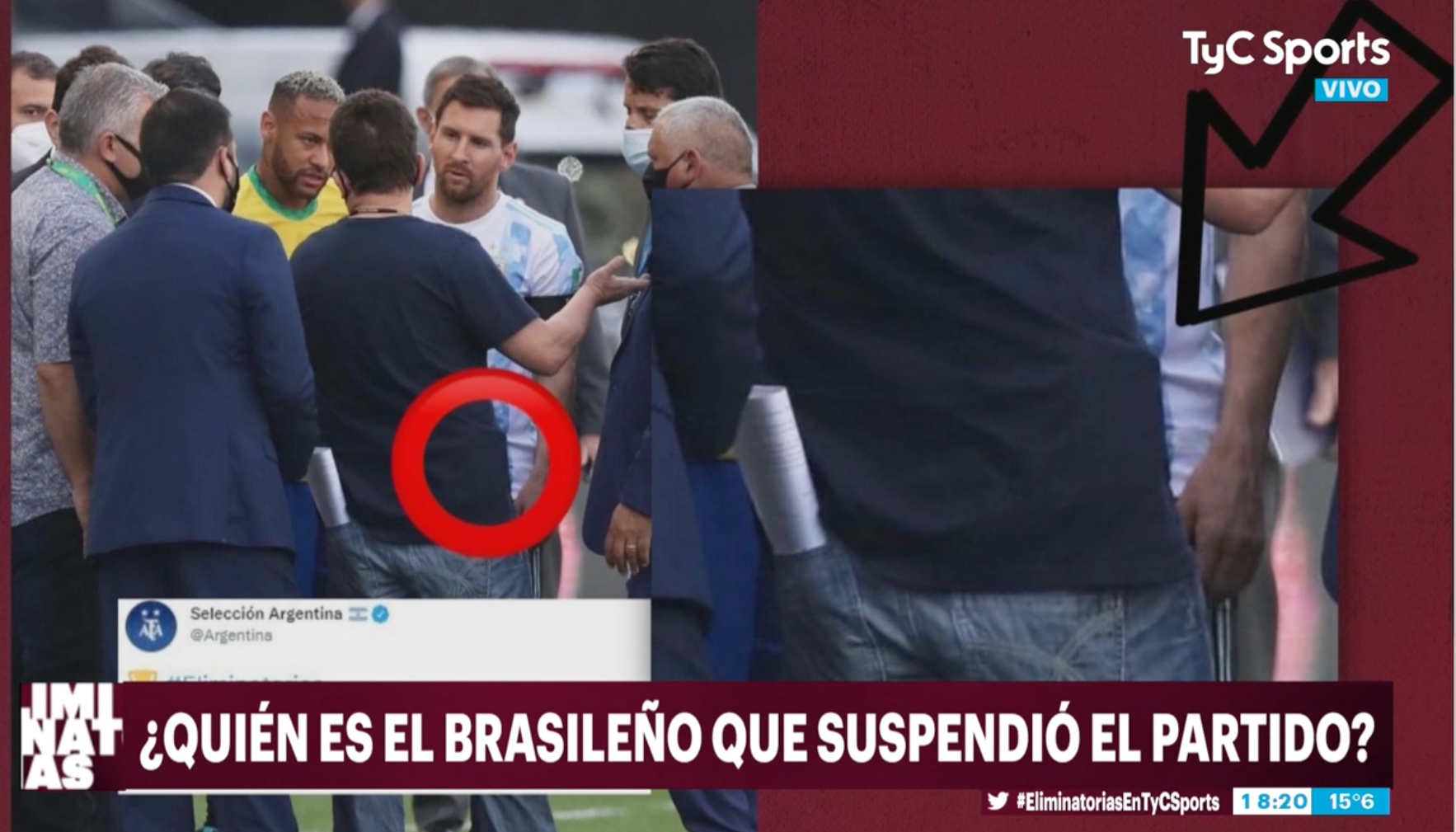 quien era el hombre que entro brasil vs argentina