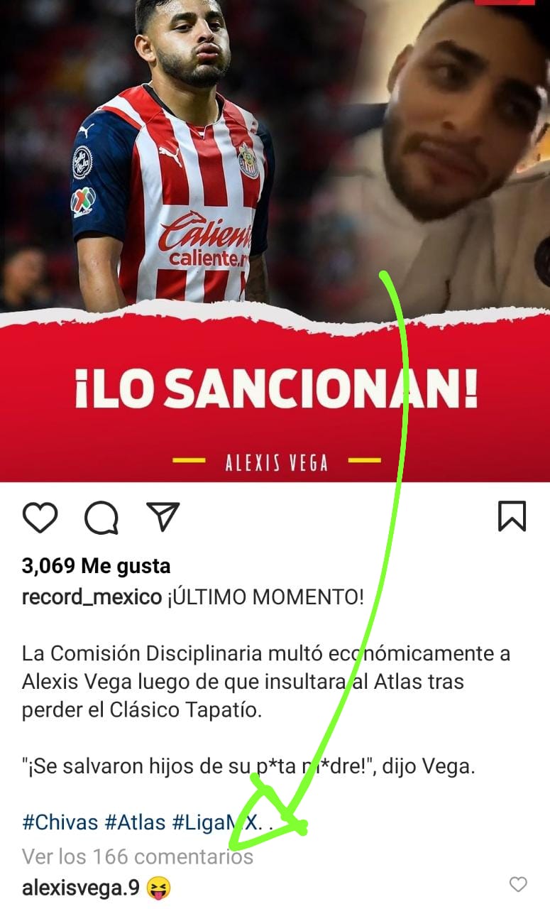 ¡Me lleva..! A Alexis Vega le cayó una multa por sus 'palabrotas' contra Atlas