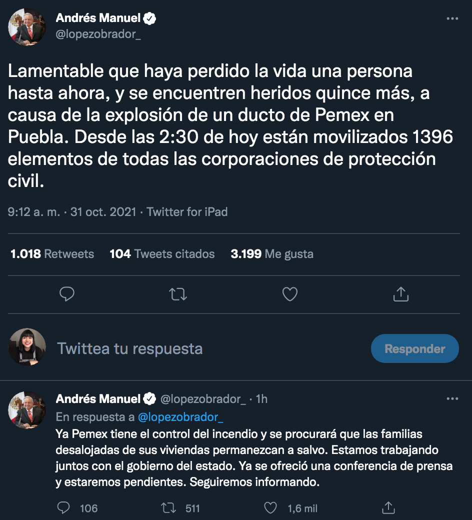 Puebla: Explosiones en toma clandestina de Pemex dejan 15 heridos y un muerto