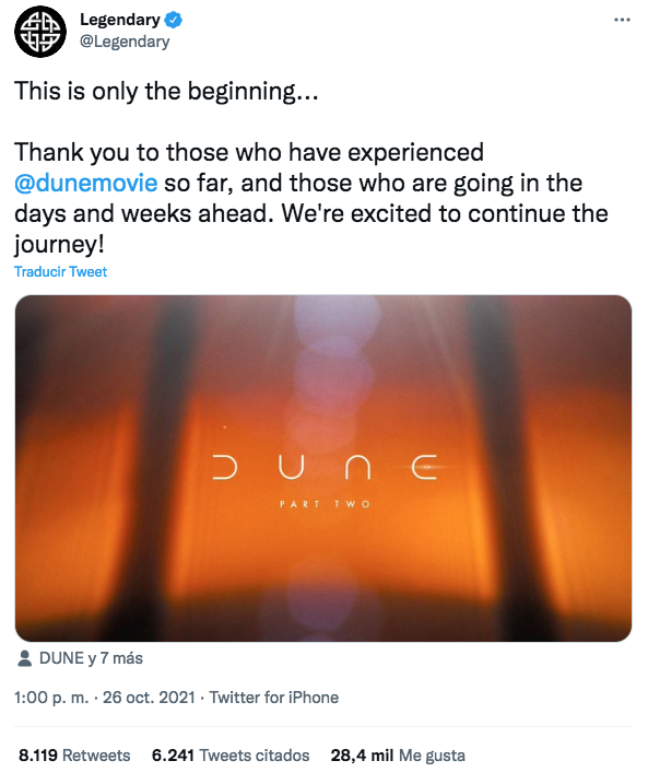 Ya le dieron luz verde a 'Dune: Parte Dos' y Timothée Chalamet lo confirma