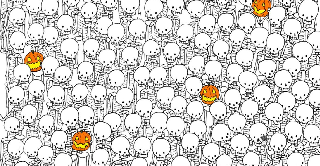 ¿Puedes encontrar al fantasma entre las calaveras en este reto visual de Halloween?
