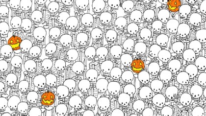 ¿Puedes encontrar al fantasma entre las calaveras en este reto visual de Halloween?