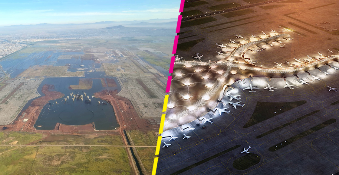 Funcionario de la 4T viraliza foto del NAIM inundado