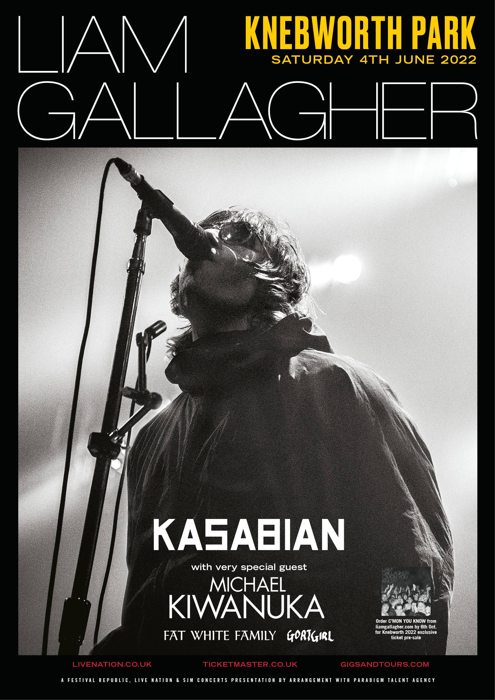 Liam Gallagher anuncia su nuevo disco 'C’MON YOU KNOW' y un show en Knebworth