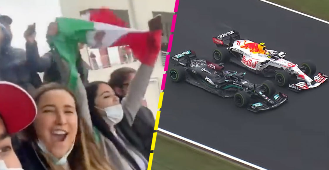 ¡Piel chinita! Mexicanos grabaron desde las tribunas el agarrón entre Checo Pérez y Lewis Hamilton