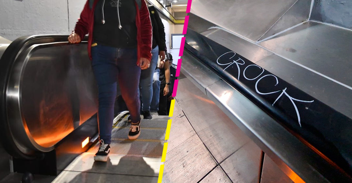 pintan-escalera-electrica-metro-copilco