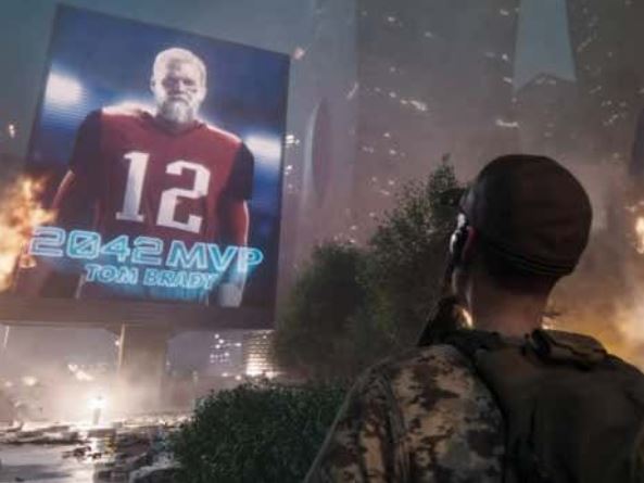 Tom Brady en el tráiler de Battlefield 2042