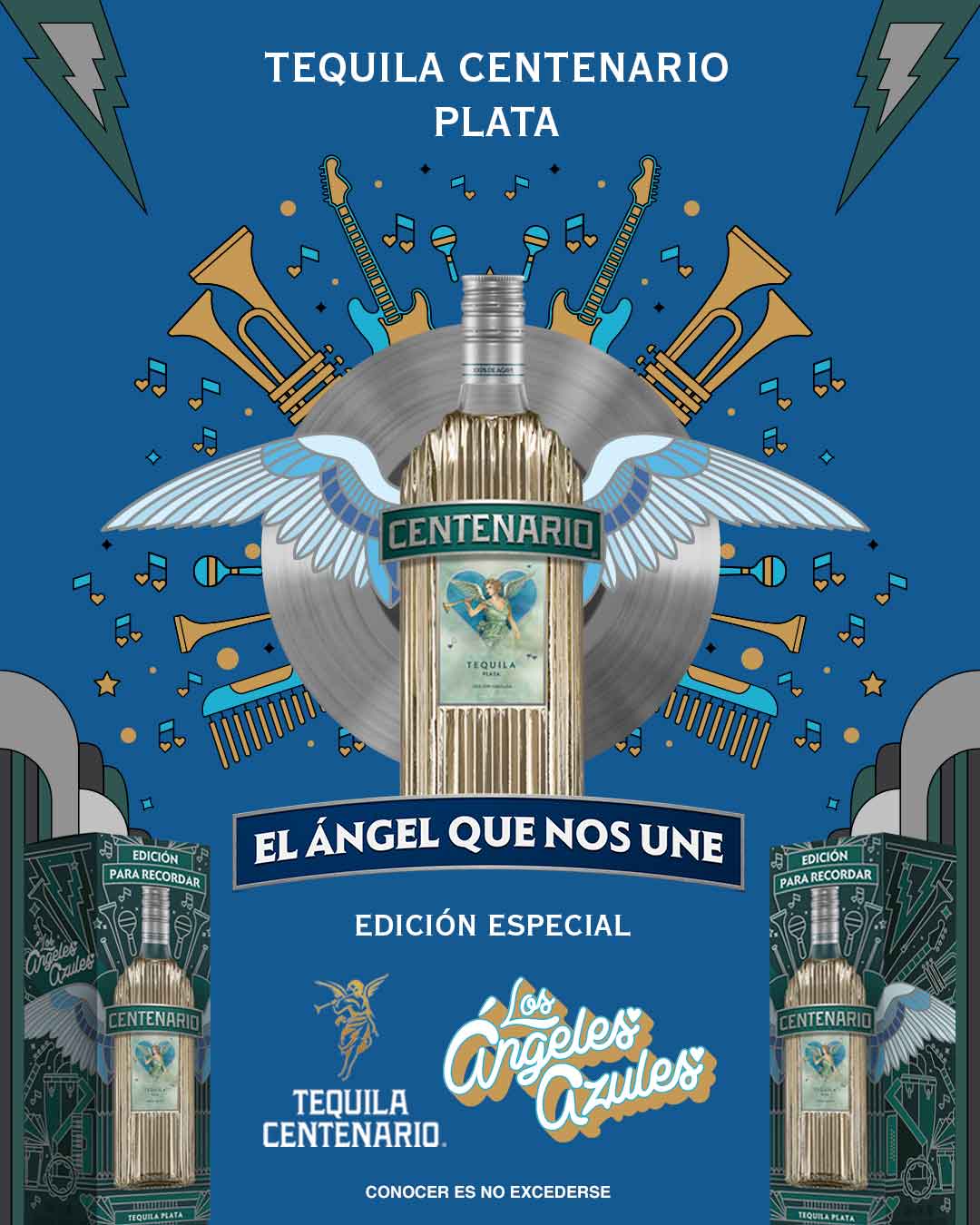 Tequila Centenario y Los Ángeles Azules lanzan botella edición especial