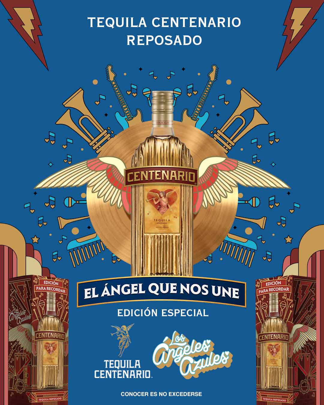 Tequila Centenario y Los Ángeles Azules lanzan botella edición especial