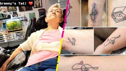Abuelita se hace su primer tatuaje a los 82 años y se vuelve viral