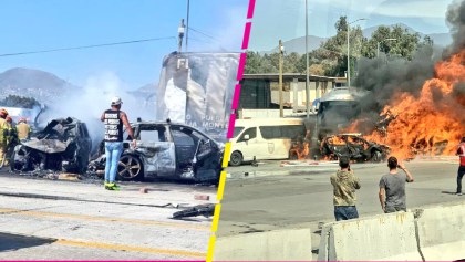 Terrible accidente en la autopista México-Puebla: Tráiler embiste varios vehículos en la caseta de San Marcos