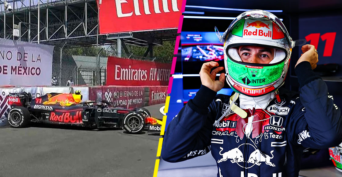 ¡Noooo! Así fue el choque de Checo Pérez en la primera práctica libre del Gran Premio de México