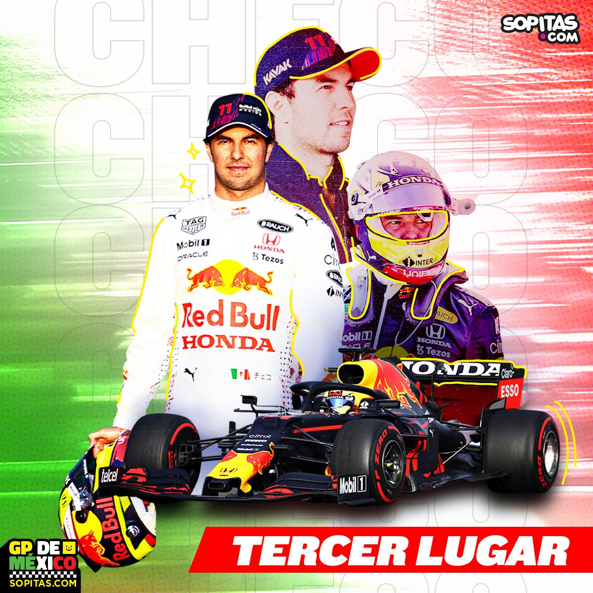 Checo Pérez tercer lugar Gran Premio de México