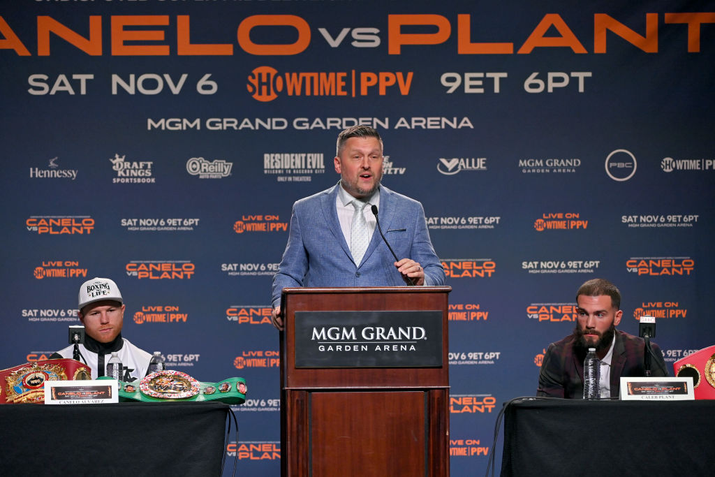 Conferencia previa a la pelea entre 'Canelo' Álvarez y Caleb Plant