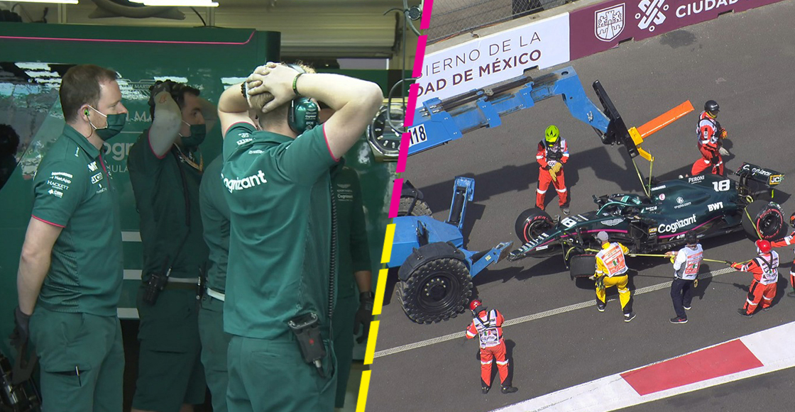 El accidente de Lance Stroll que detuvo la Q1 en el Gran Premio de México
