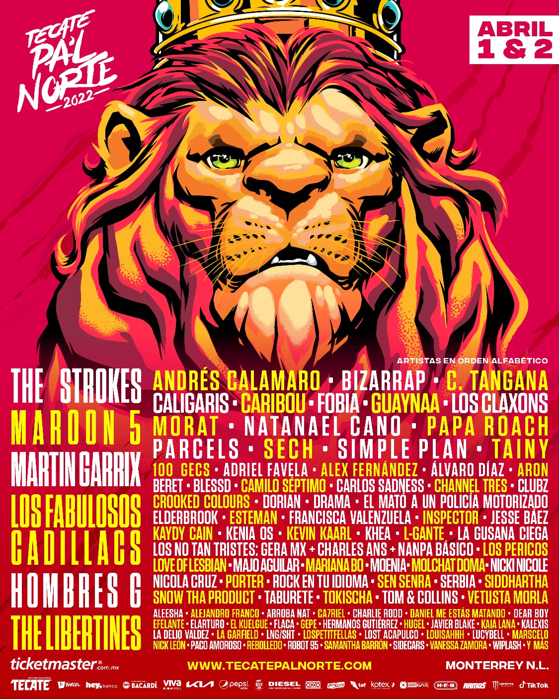 The Strokes, The Libertines y Maroon 5 en el cartel del Pa'l Norte 2022