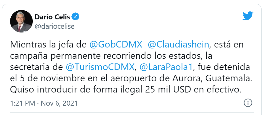 Secretaria de Turismo de CDMX renuncia luego de señalarse que fue detenida en Guatemala