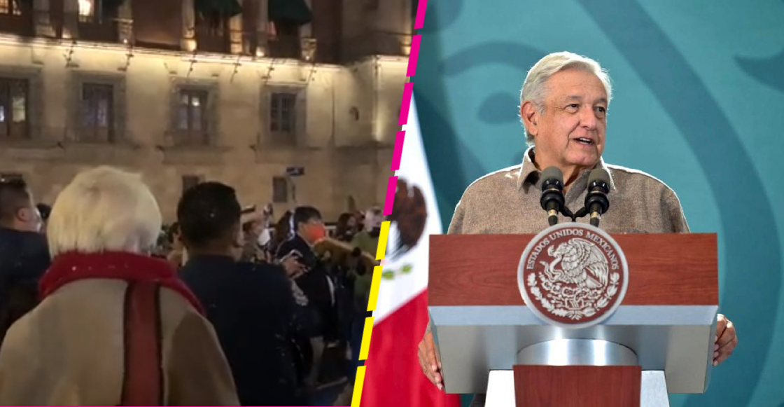 Llevan serenata a AMLO en Palacio Nacional por su cumpleaños