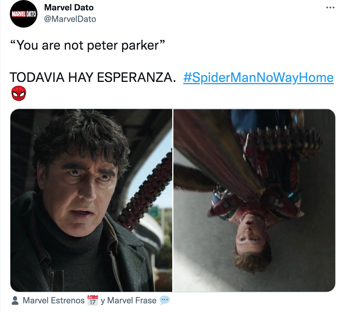 Así reaccionó el internet al segundo tráiler de 'Spider-Man: No Way Home'