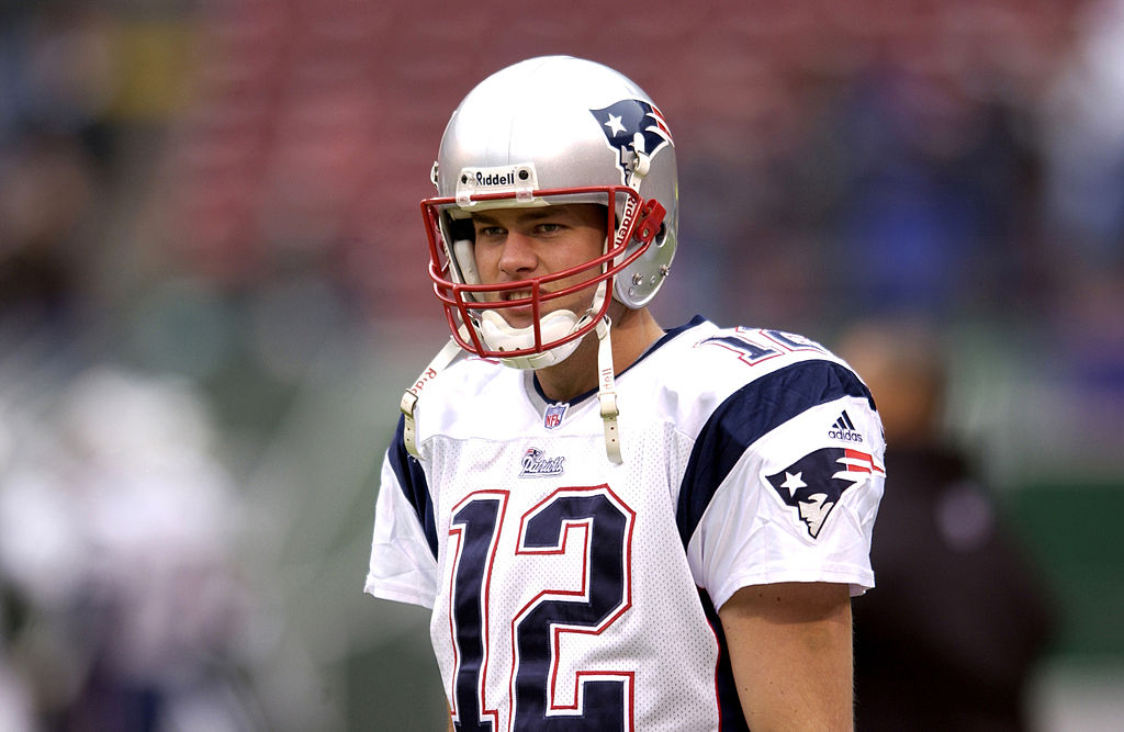 Tom Brady en sus inicios con los Patriots