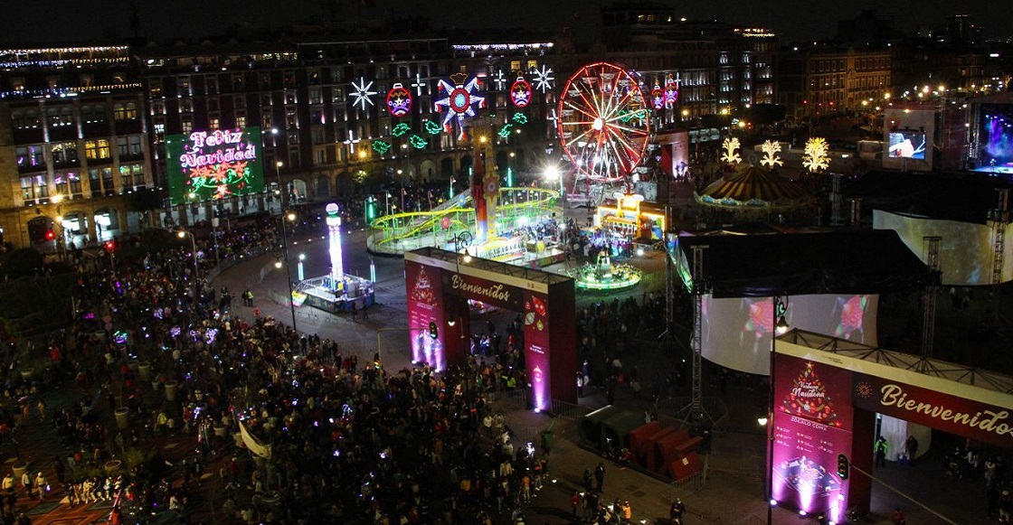 CIUDAD DE MÉXICO, 17DICIEMBRE2021.- Claudia Sheinbaum, jefa de gobierno, encabezó la inauguración la Verbena Navideña, la cual estará abierta al público del 16 al 31 de diciembre en la Plaza de la Constitución del Zócalo capitalino.