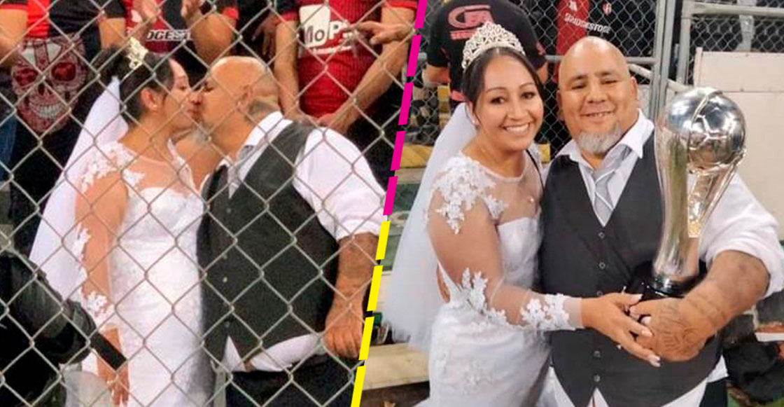 Misa, fiesta y futbol: La historia de la pareja que celebró el título del Atlas y su boda en el Jalisco