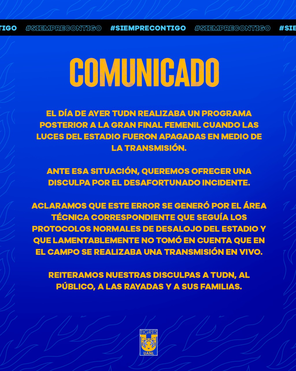 Sin pantallas ni luz: Tigres Femenil eclipsó los festejos de Rayadas en el 'Volcán'