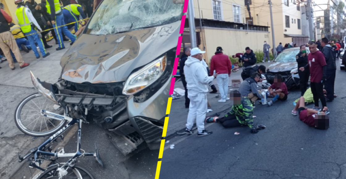 Conductor atropella a ciclistas peregrinos en Calzada de Tlalpan; se reportan al menos 12 lesionados