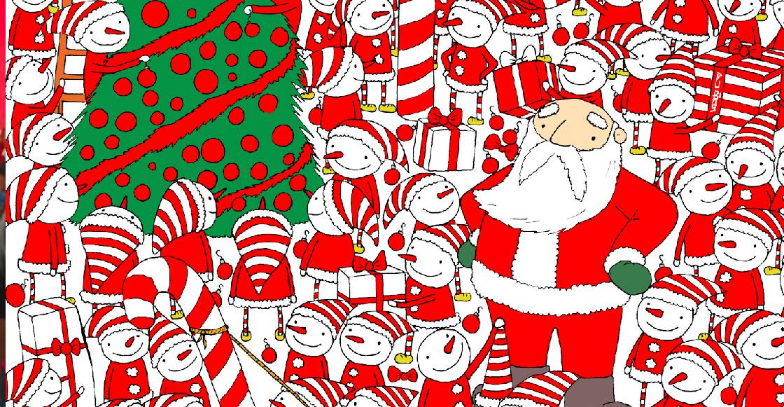 ¿Puedes encontrar el gorro de Santa Claus en este reto visual?