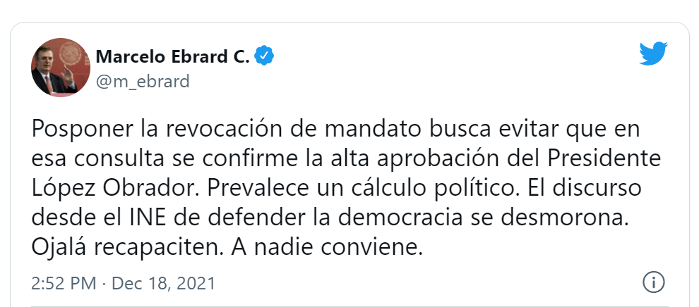 Que apliquen austeridad y recapaciten, piden Ebrard y Sheinbaum al INE por revocación de mandato