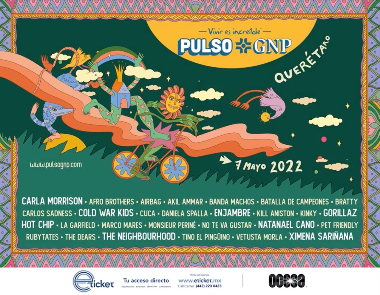 Gorillaz, Hot Chip y más en el cartel del Pulso GNP 2022