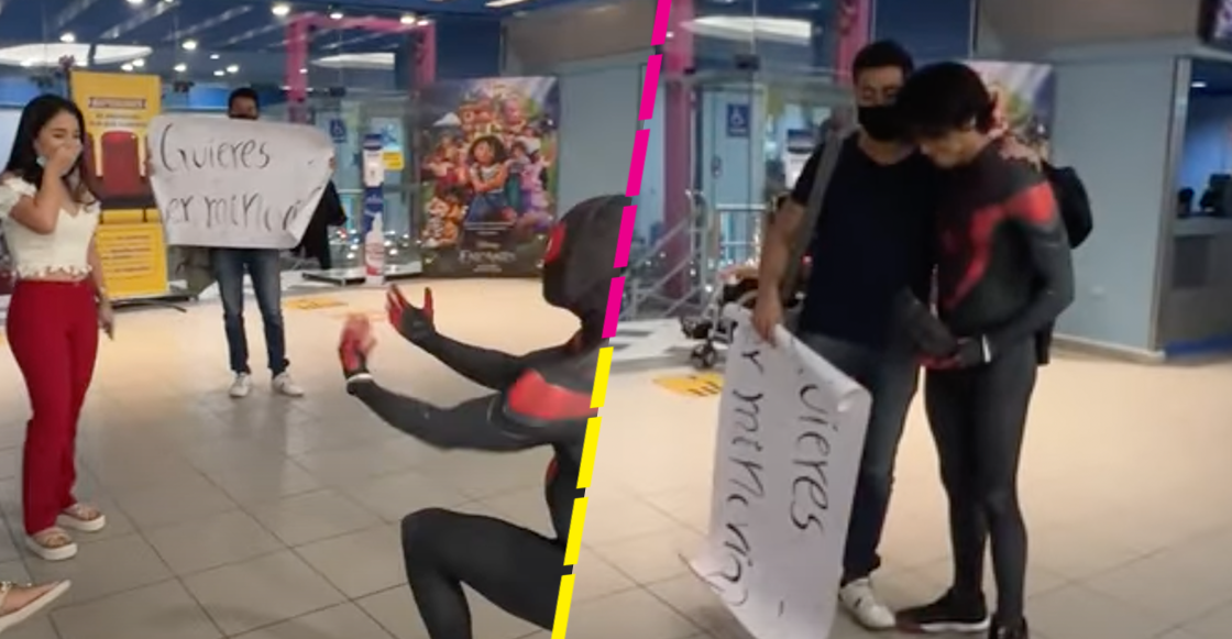 ¿Araña caída? Joven se disfraza de Spider-Man para declarar su amor... pero lo batearon