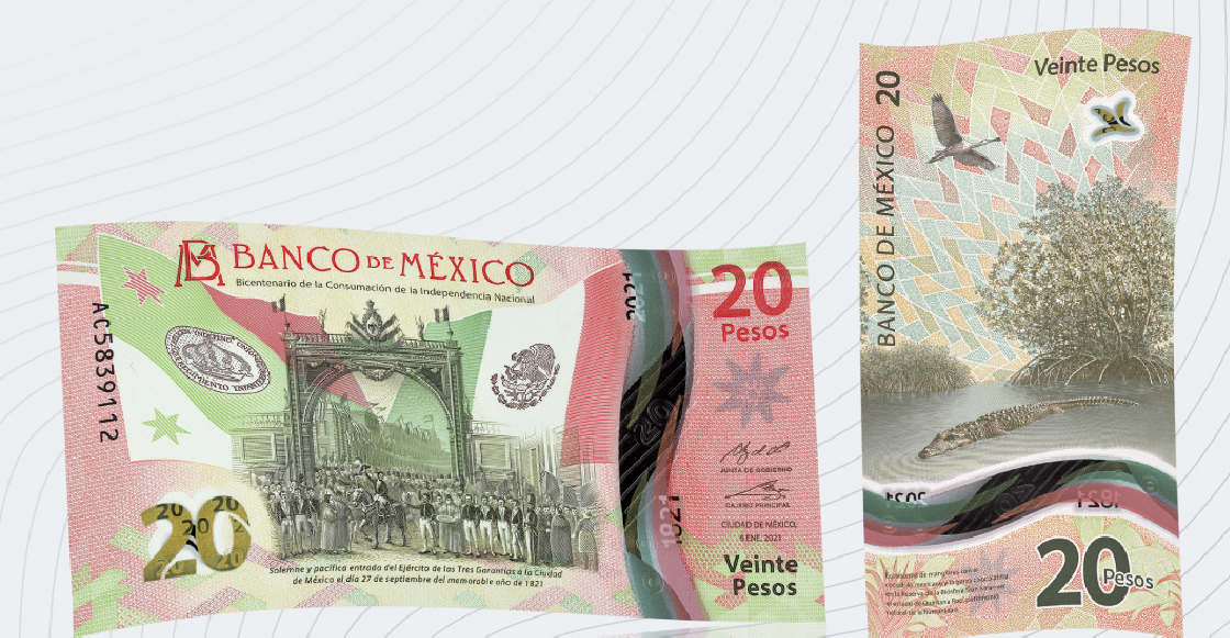 Reconocen al nuevo billete de 20 pesos como el mejor de América Latina