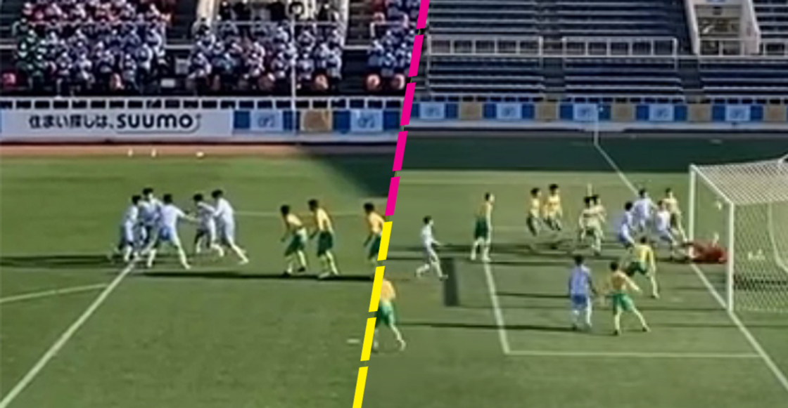 ¡A la rueda, rueda...! El peculiar cobro de un tiro libre en Japón y terminó en gol