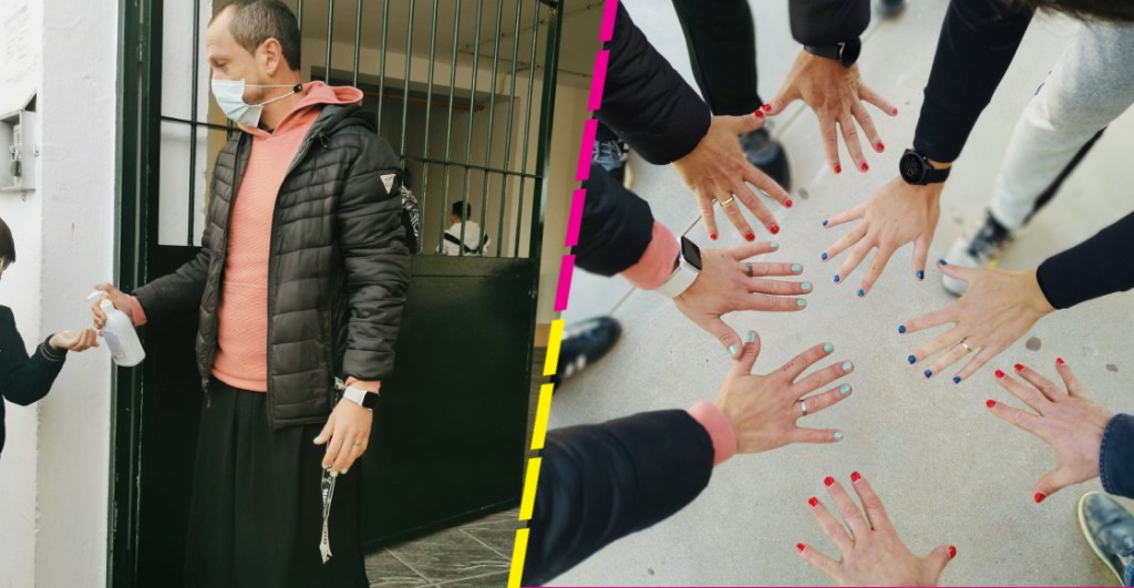 Profesores de una primaria usan falda y se pintan las uñas en apoyo a alumno trans