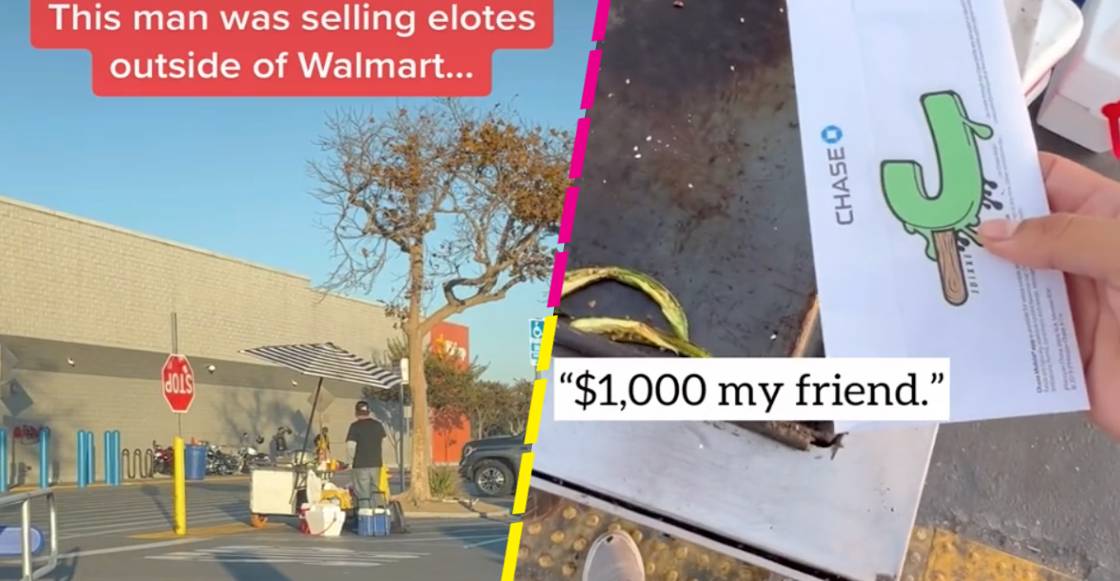 ¡Gran gesto! Tiktoker le regala mil dólares a un elotero y se vuelve viral