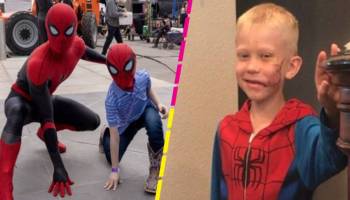 Detallazo: Tom Holland de 'Spider-Man' pasa el rato con el niño que salvó a su hermana de un perro