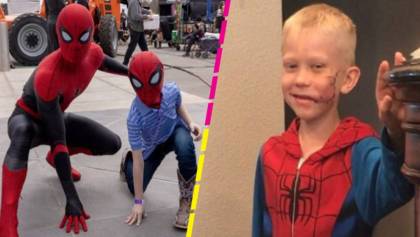 Detallazo: Tom Holland de 'Spider-Man' pasa el rato con el niño que salvó a su hermana de un perro