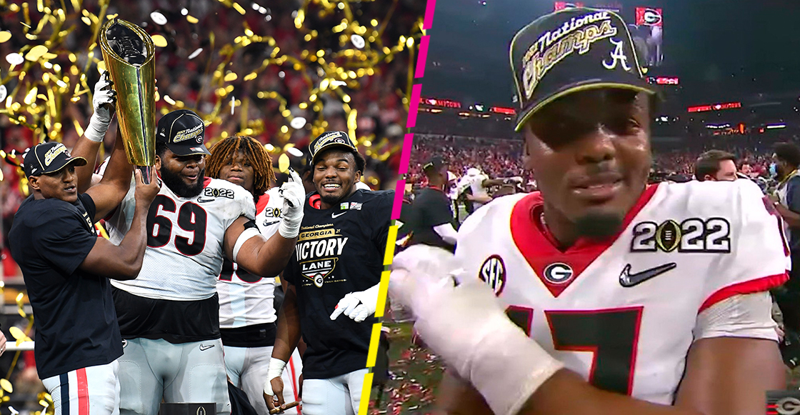 WTF? Georgia vence a Alabama en el futbol colegial y defensivo usa gorra de campeón con logo del rival