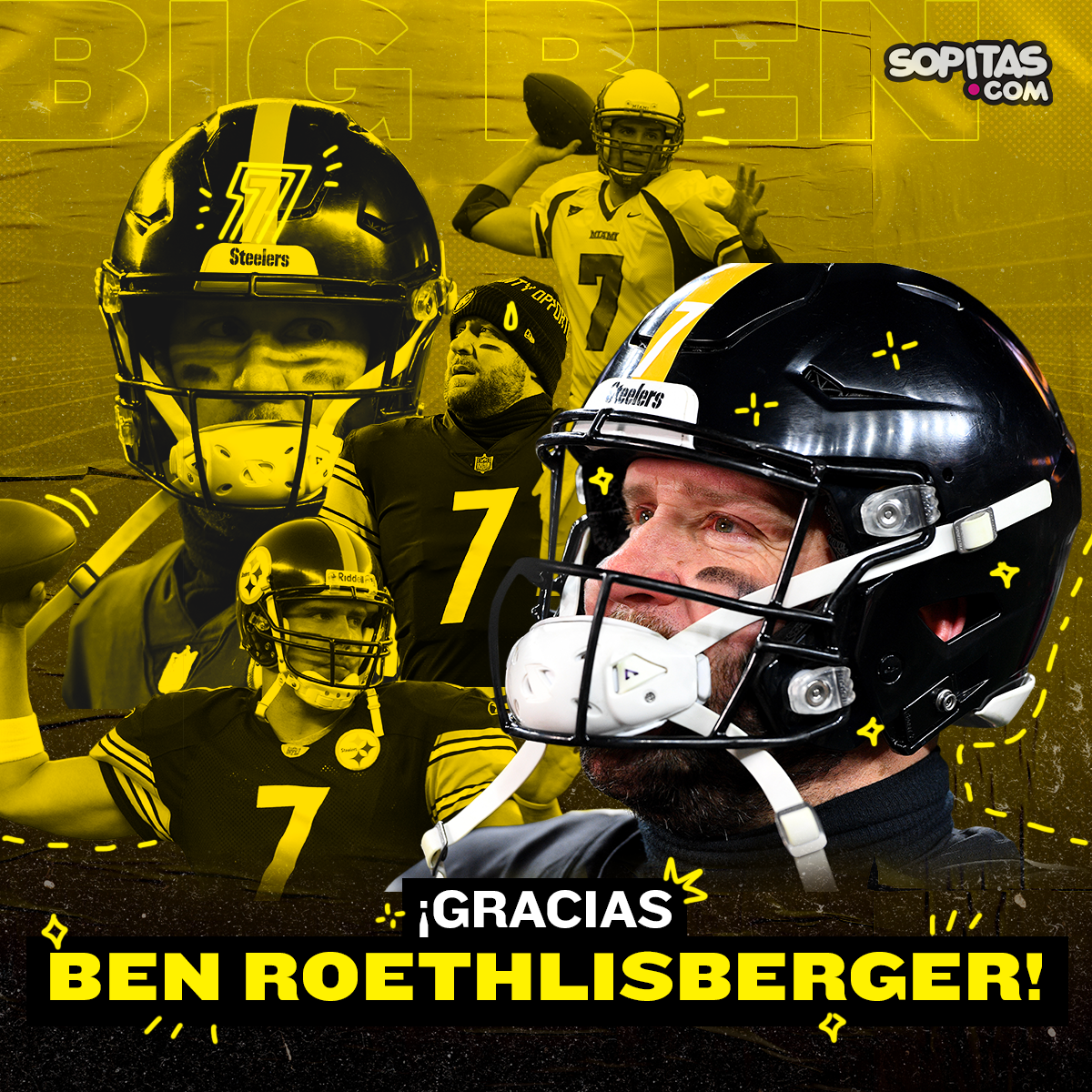 ¡Adiós al 'Big Ben'! Mahomes manda al retiro a Ben Roethlisberger con paliza a los Steelers