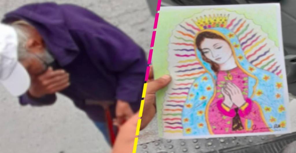 Abuelito vende dibujos para comprar alimento a sus nietos y se vuelve viral