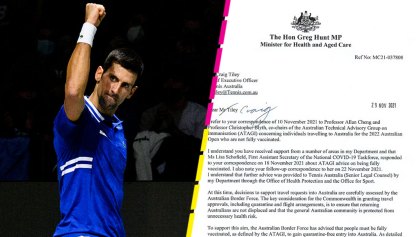 Un osote de Tennis Australia provocó el proceso de deportación de Djokovic, según filtración de documentos
