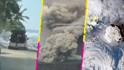 imágenes tras la erupción de un volcán submarino que provocó un tsunami en Tonga