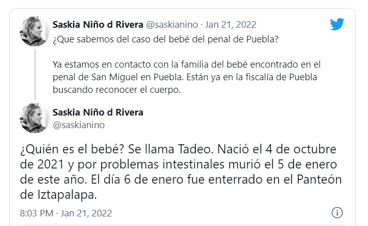 Fiscalía de CDMX ya investiga posible exhumación de bebé tras hallazgo en penal de Puebla